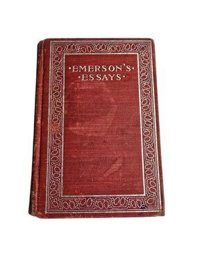 Essays by Ralph Waldo Emerson 1894 First Series Red Hardcover Antique Philosophy